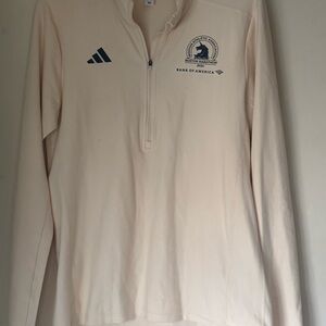 2024 Boston Marathon Adidas Off-White Running Shirt